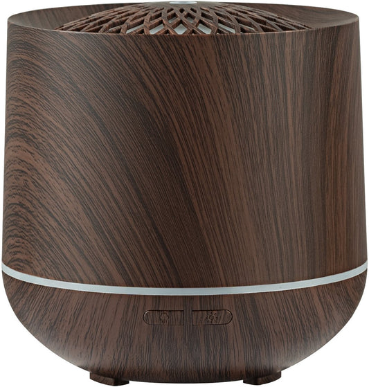 Aromatherapy Humidifier 300ml, 7 Colour LED, Dark Wood