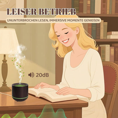 Aromatherapy Humidifier 300ml, 7 Colour LED, Dark Wood