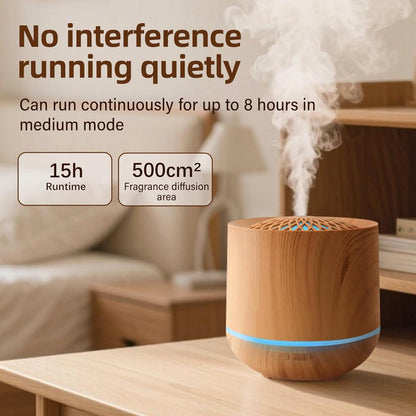 Aromatherapy Humidifier 300ml, 7 Colour LED, Light Wood