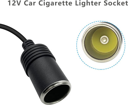 USB-C to 12V Car Cigarette Lighter Socket Adapter Cable for Dash Cam