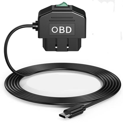 OBD Dash Cam Monitoring Cable, 12V and 24V Hardwire Power Lead