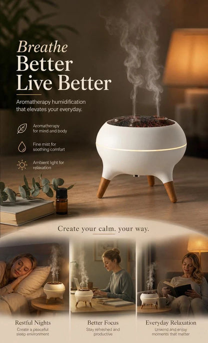 Jellyfish Aroma Diffuser with Music Sensing Colour Glow