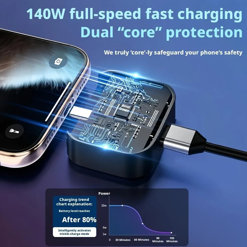 140W GaN charger compact travel size