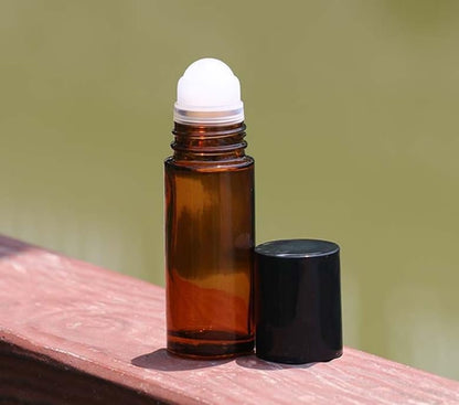Amber Glass Roller Bottles 50ml, 2 Pack
