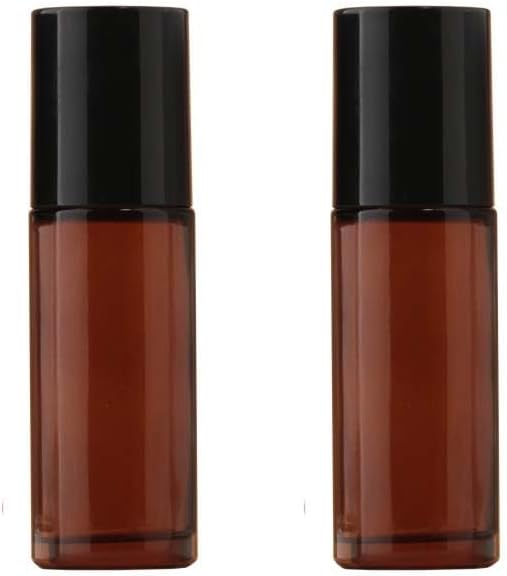 Amber Glass Roller Bottles 50ml, 2 Pack
