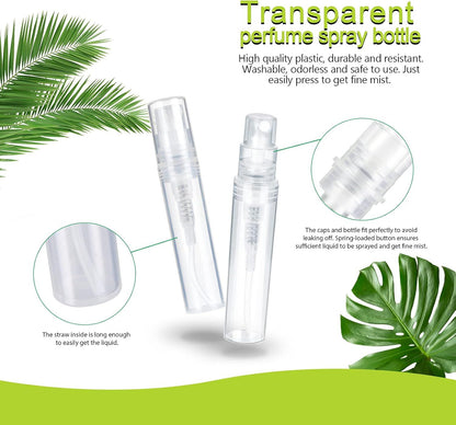 Mini Spray Bottles 3ml, 60 Pack, Clear Atomiser