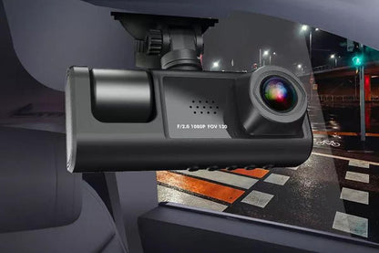 3 Channel Dash Cam 1080P Full HD, Front, Rear and Inside, 32GB Card