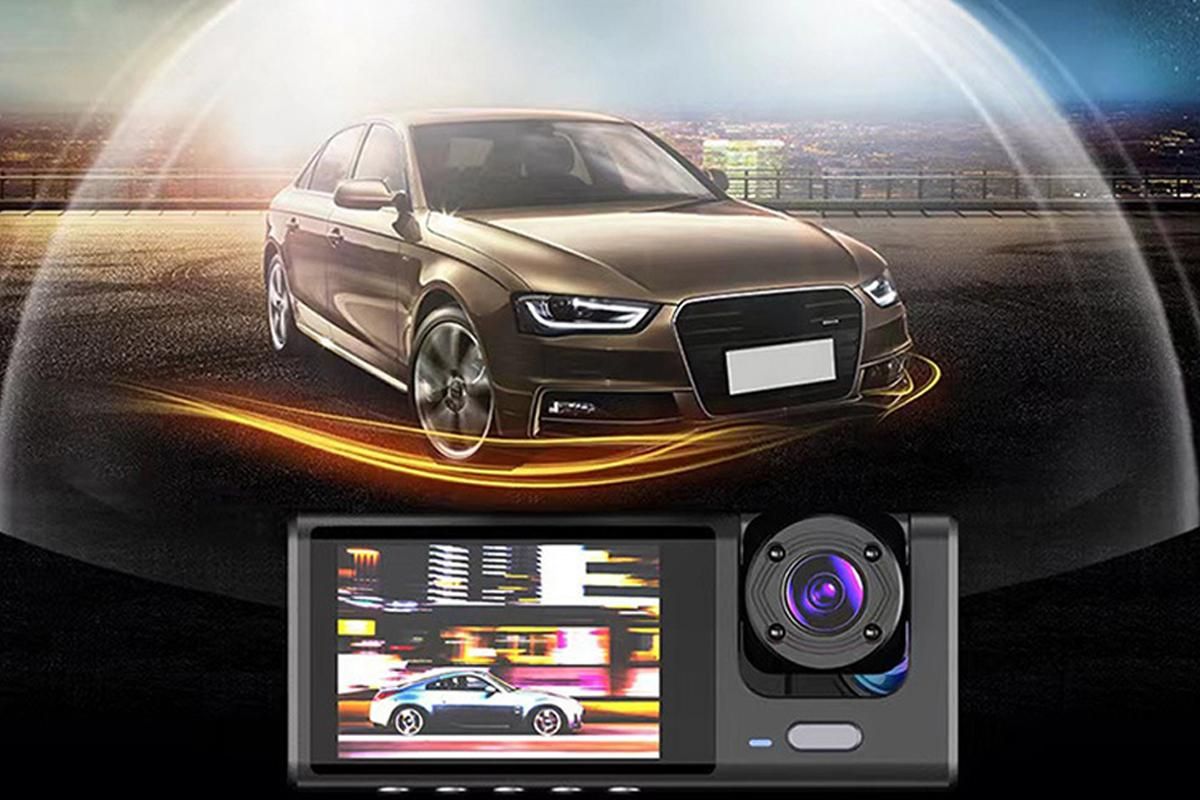3 Channel Dash Cam 1080P Full HD, Front, Rear and Inside, 32GB Card