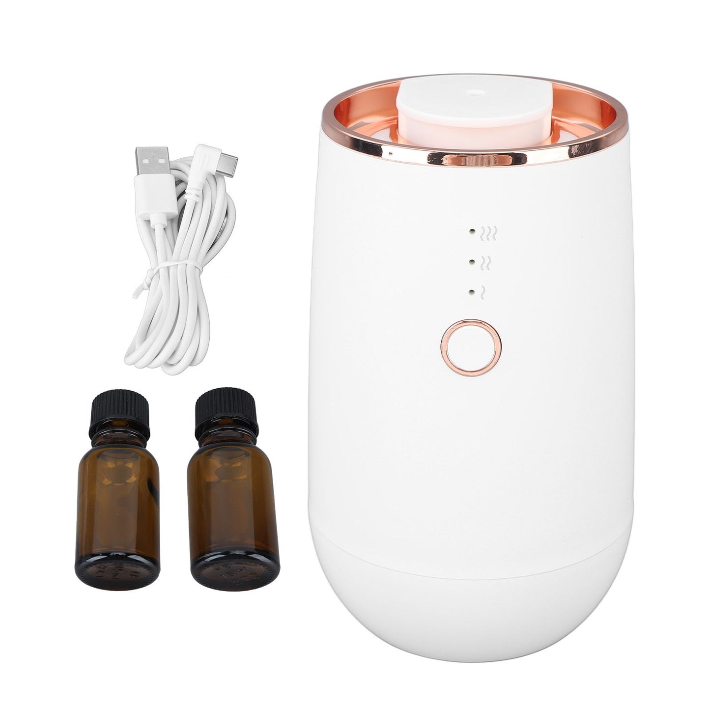 Car Fragrance Diffuser, 2000mAh Rechargeable, Non Slip Base, White