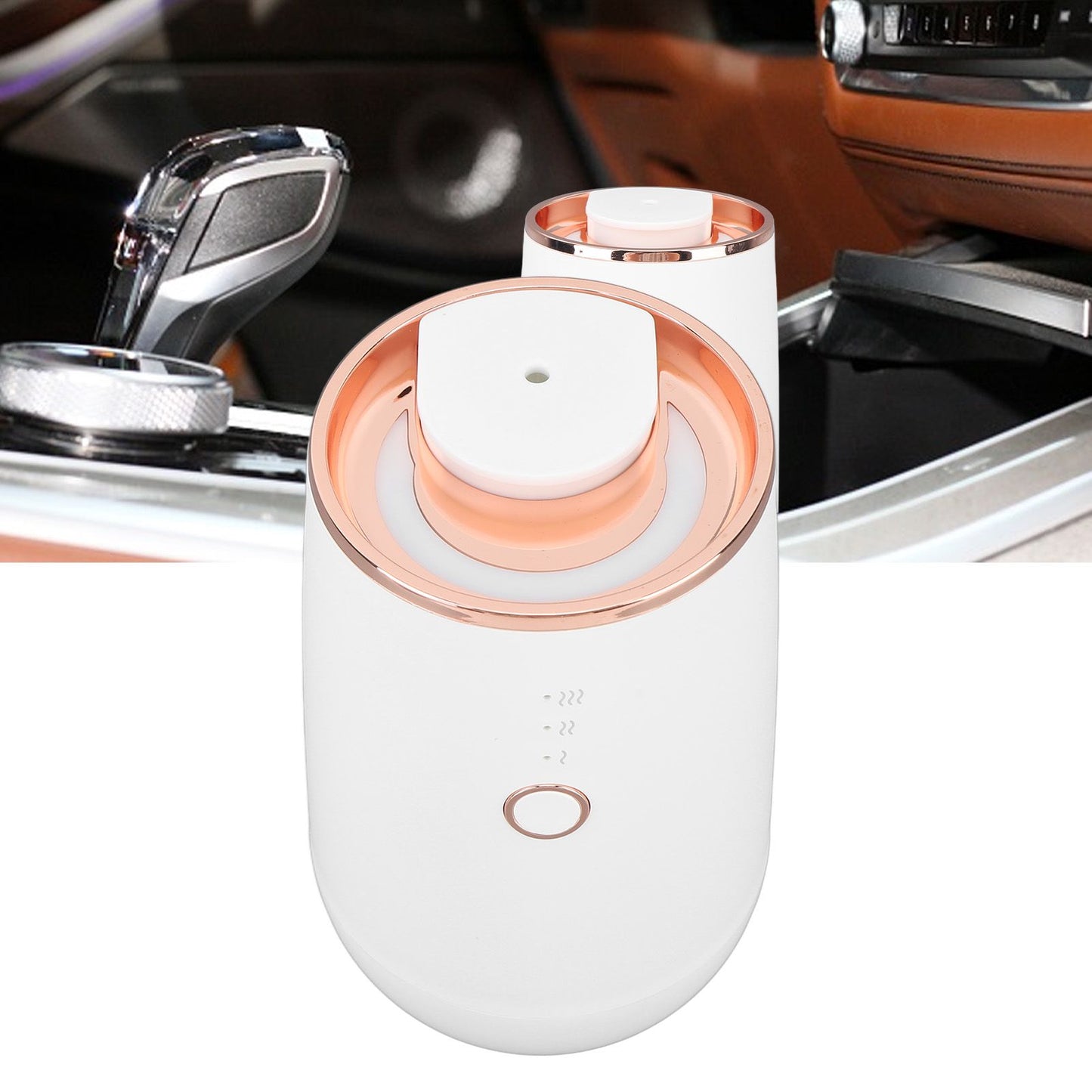 Car Fragrance Diffuser, 2000mAh Rechargeable, Non Slip Base, White