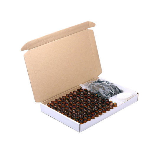Amber Glass Essential Oil Bottles, Bulk Pack of 100