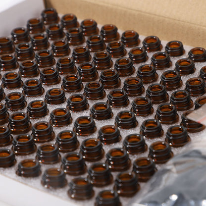 Amber Glass Essential Oil Bottles, Bulk Pack of 100