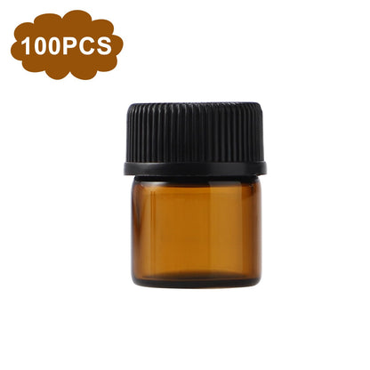 Amber Glass Essential Oil Bottles, Bulk Pack of 100