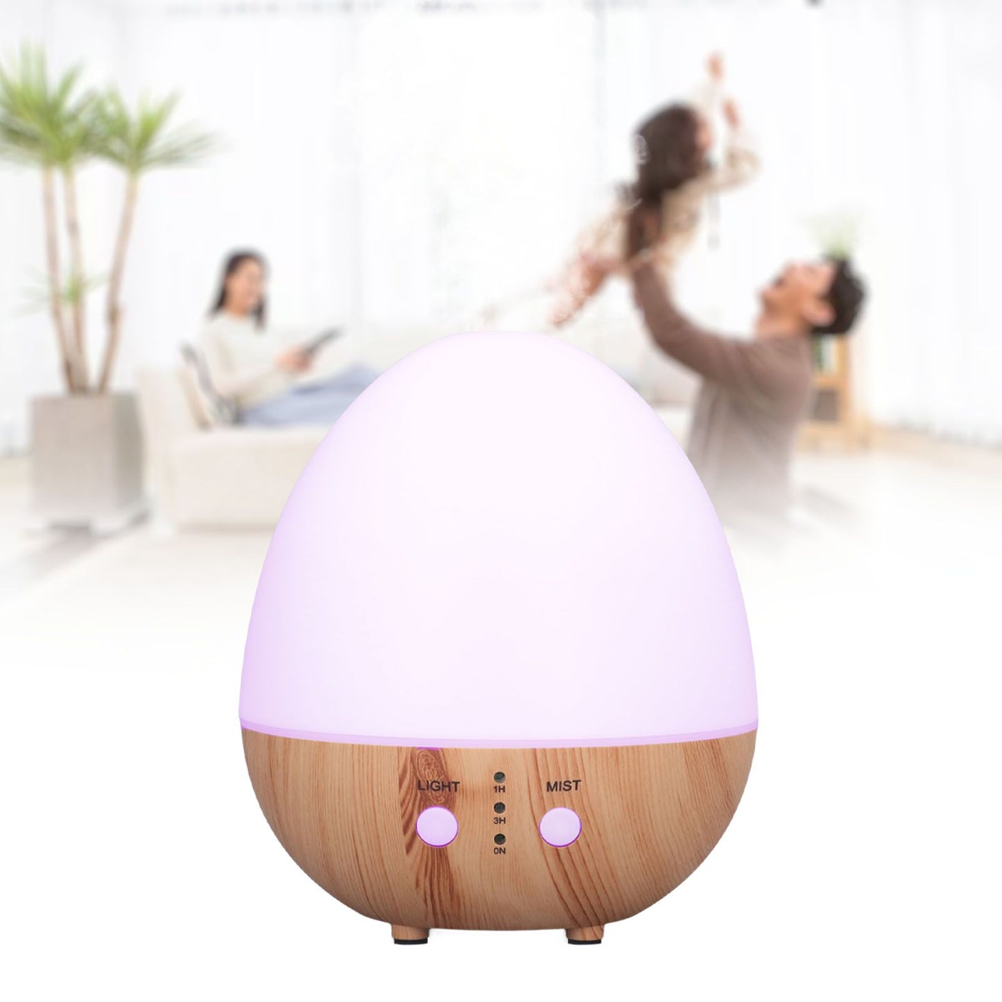 Wooden Aroma Diffuser 250ml, 35db Low Noise, Auto Shut Off