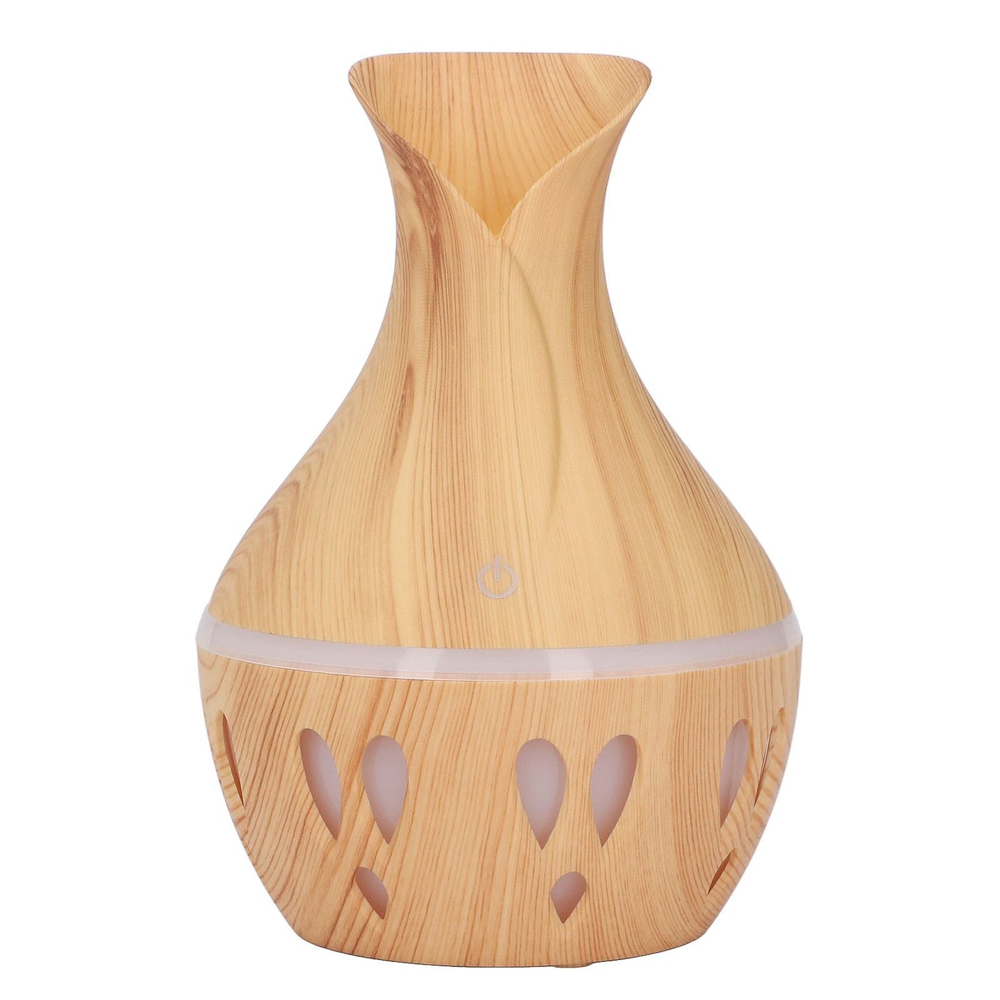 Wood Grain Aroma Diffuser 300ml, 7 Colour LED, Low Noise