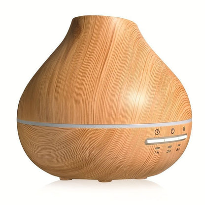 Wood Grain Ultrasonic Aroma Diffuser with Timer, Quiet Operation