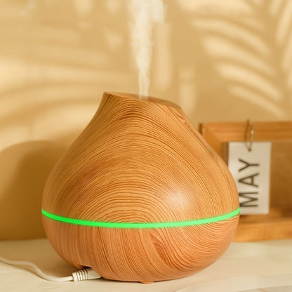 Wood Grain Ultrasonic Aroma Diffuser with Timer, Quiet Operation