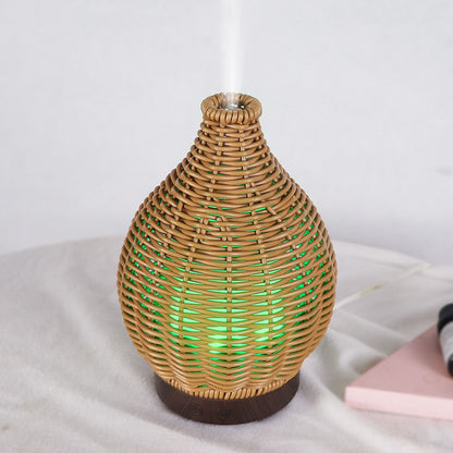 Rattan Weave Aroma Diffuser 100ml with 7 Colour Light