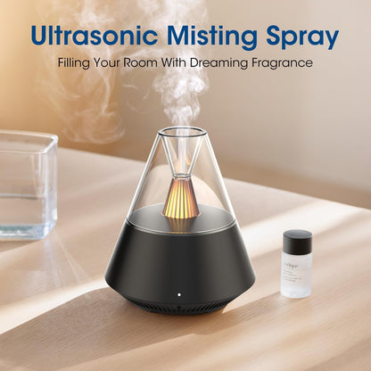 Modern Aroma Diffuser with Ambient Light and Remote, Black