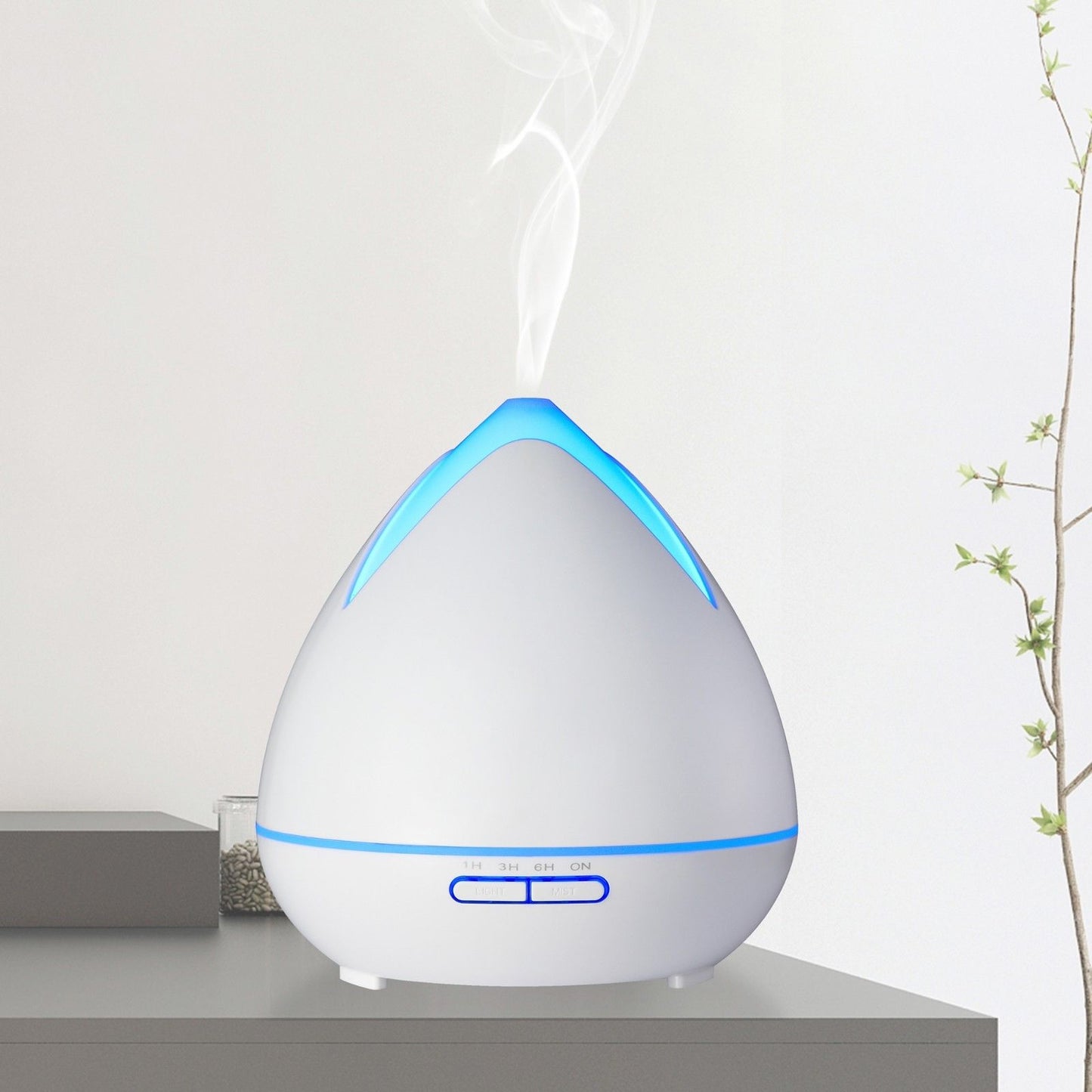 Ultrasonic Aroma Diffuser and Humidifier 400ml, White