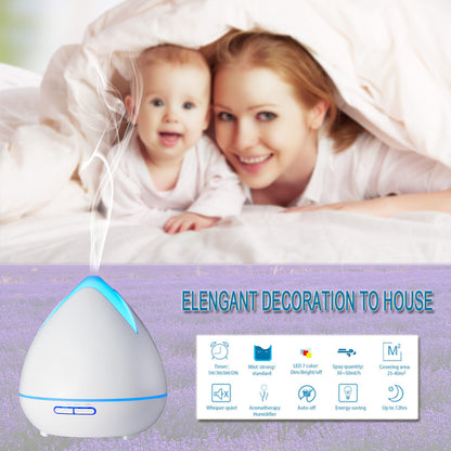Ultrasonic Aroma Diffuser and Humidifier 400ml, White