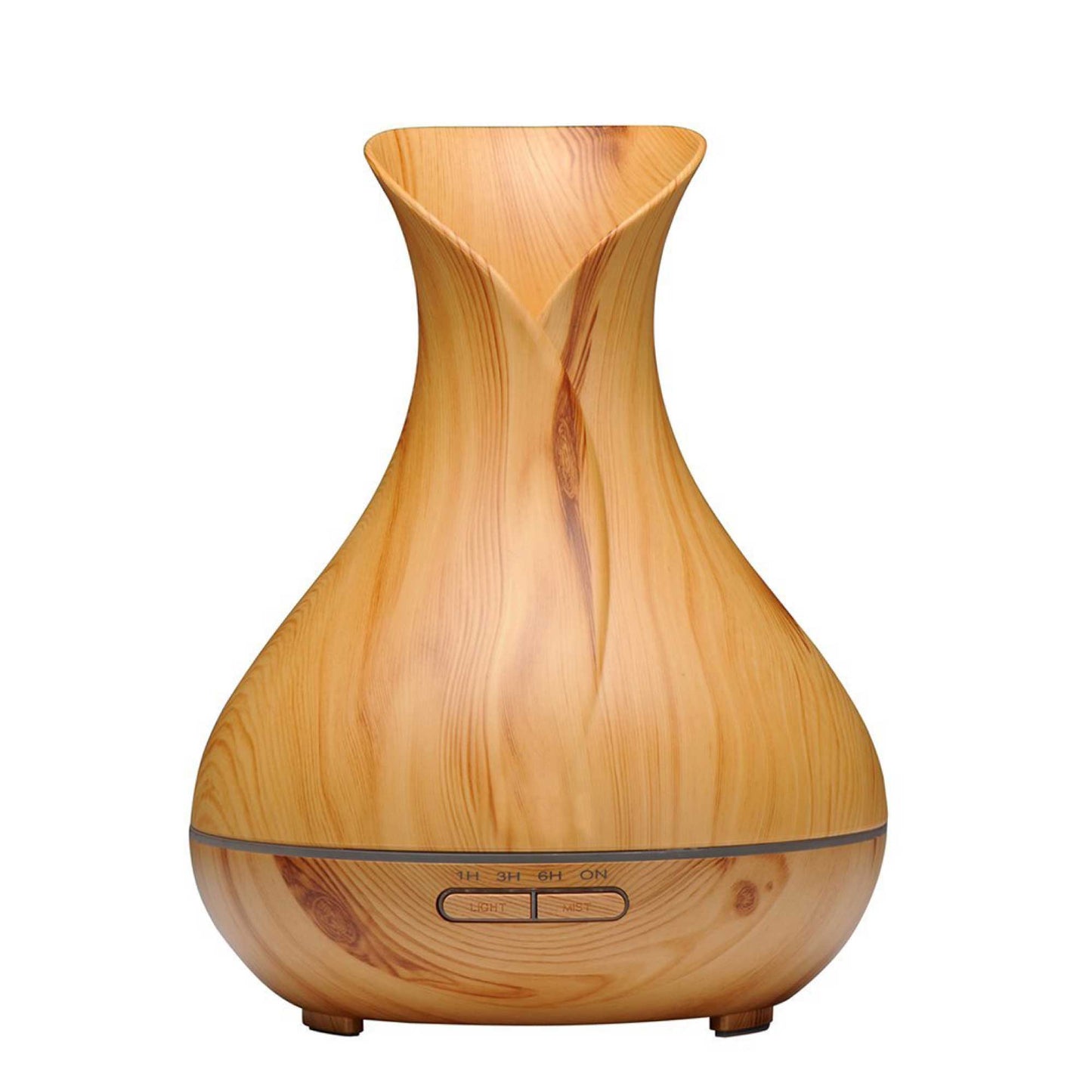 Essential Oil Aroma Diffuser – Tulip Light Wood Ultrasonic Mist Humidifier with LED Lights