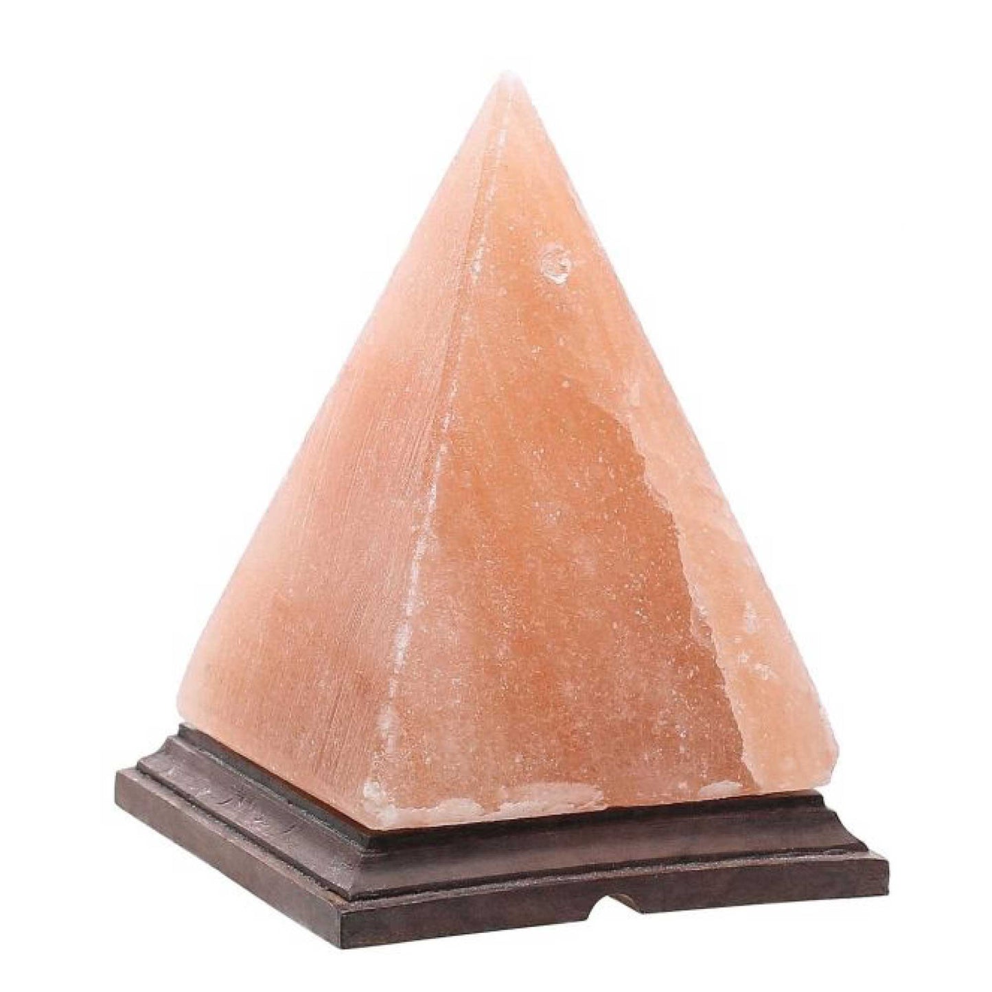 Pyramid Himalayan Salt Lamp – 2.5kg Pink Rock with Wooden Base & AU Plug