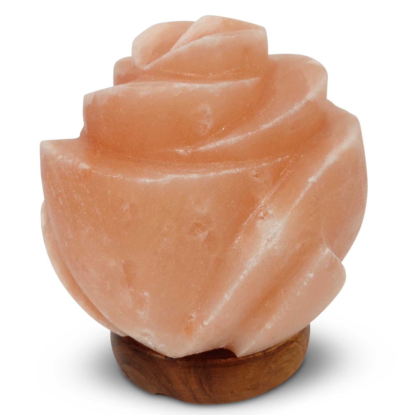 Rose Himalayan Salt Lamp – 3kg Hand-Carved Pink Rock with Wooden Base