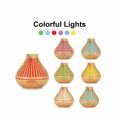 Essential Oil Diffuser 500ml, Wood Finish Mist Humidifier