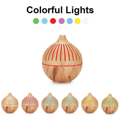Aroma Diffuser | Essential Oil | USB | 180ml | LED Light | Wood - Relax Now