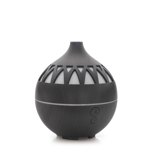 Ultrasonic Aroma Diffuser | Essential Oil Humidifier | 7-Color LED | Dark Wood Grain - Aromatherapy Relaxation