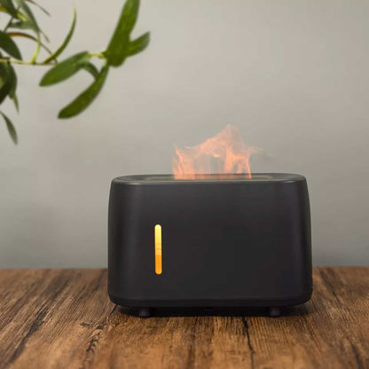 Aroma Diffuser & Remote | 240ml | Flame Fire Style | Air Humidifier - Relaxation Essentials