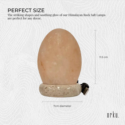 USB Colour Changing Egg Shape Himalayan Pink Salt Lamp | Color Change LED Light | Relaxation - ZenHome