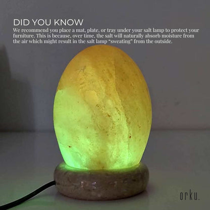 USB Colour Changing Egg Shape Himalayan Pink Salt Lamp | Color Change LED Light | Relaxation - ZenHome
