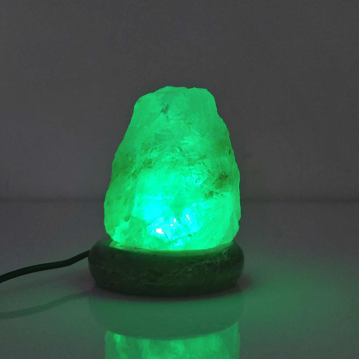 Natural Himalayan Salt Lamp – Colour-Changing USB LED with Marble Base