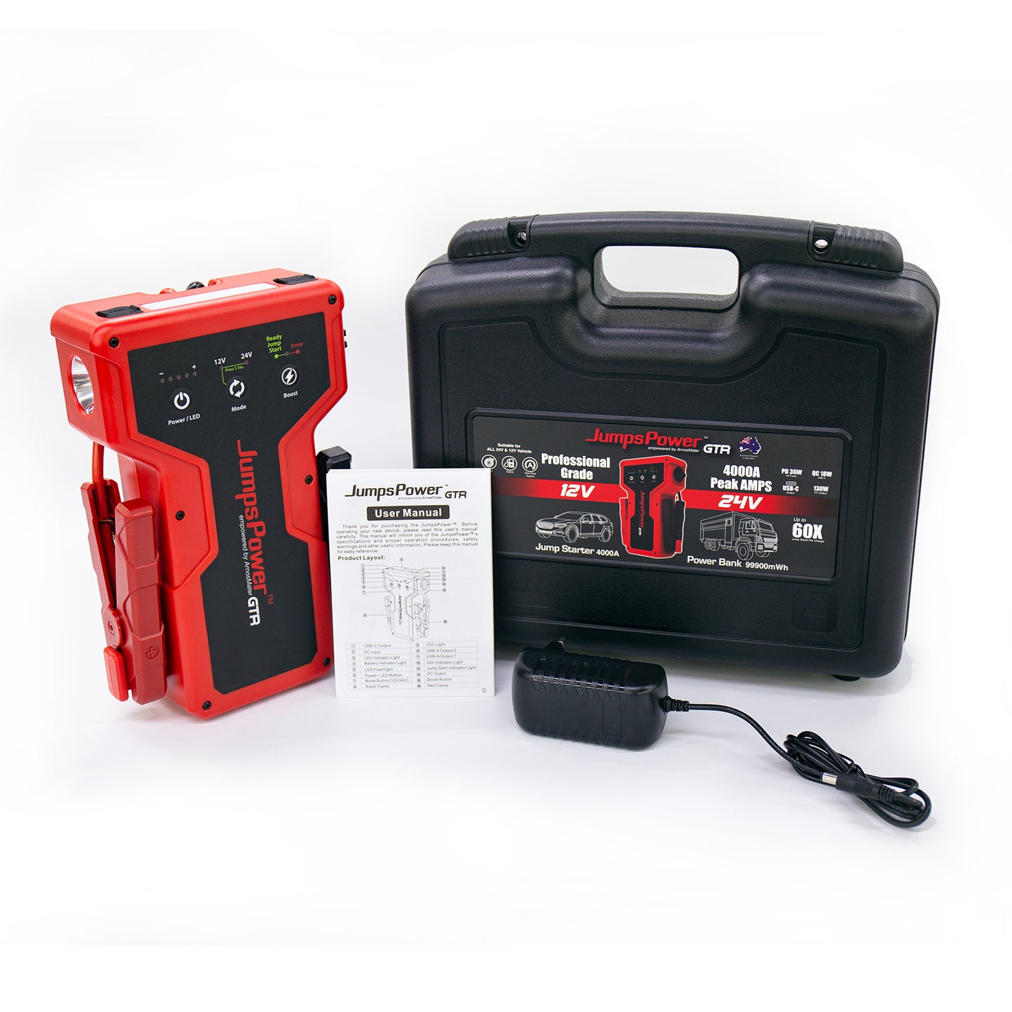 JumpsPower GTR jump starter USB outputs