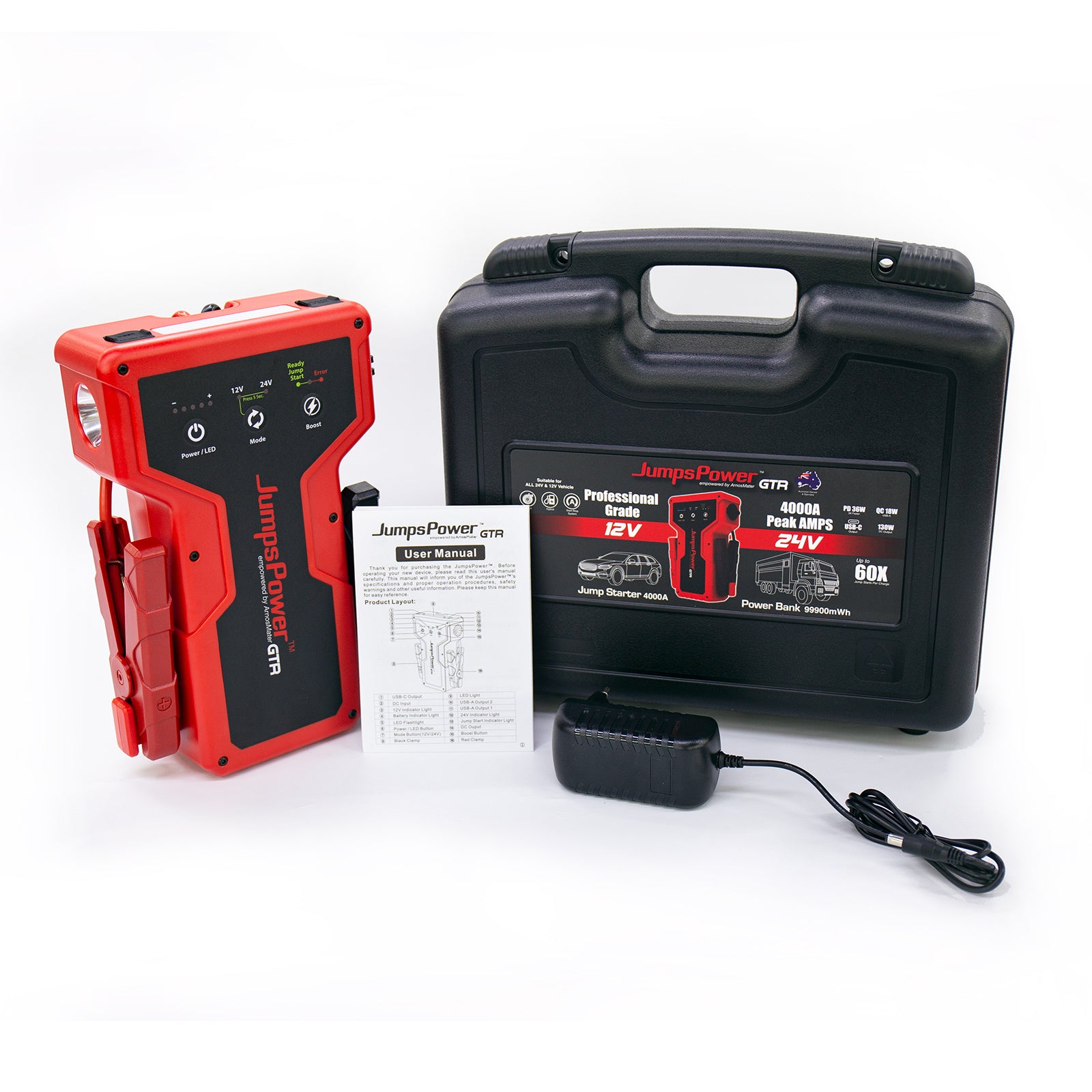JumpsPower GTR jump starter USB outputs