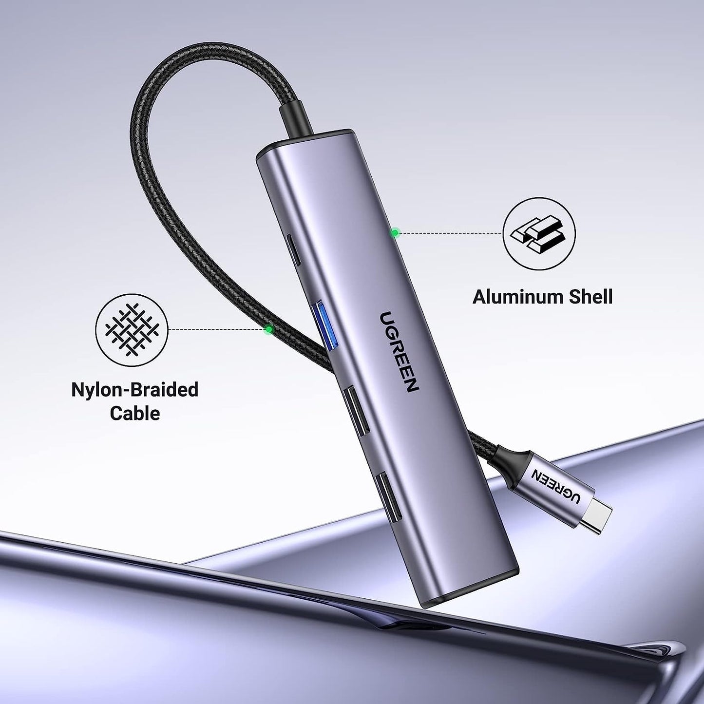 5-in-1 USB-C Hub with 4K HDMI | Streamlined Productivity - TechWiz