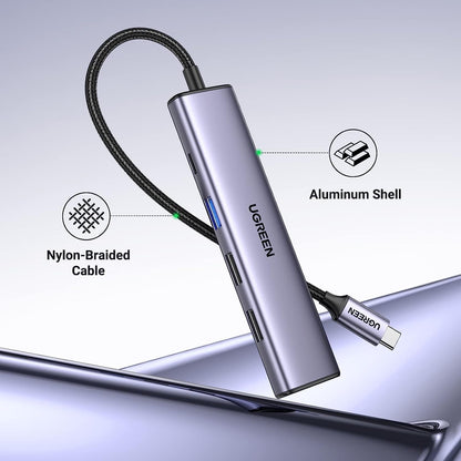 5-in-1 USB-C Hub with 4K HDMI | Streamlined Productivity - TechWiz