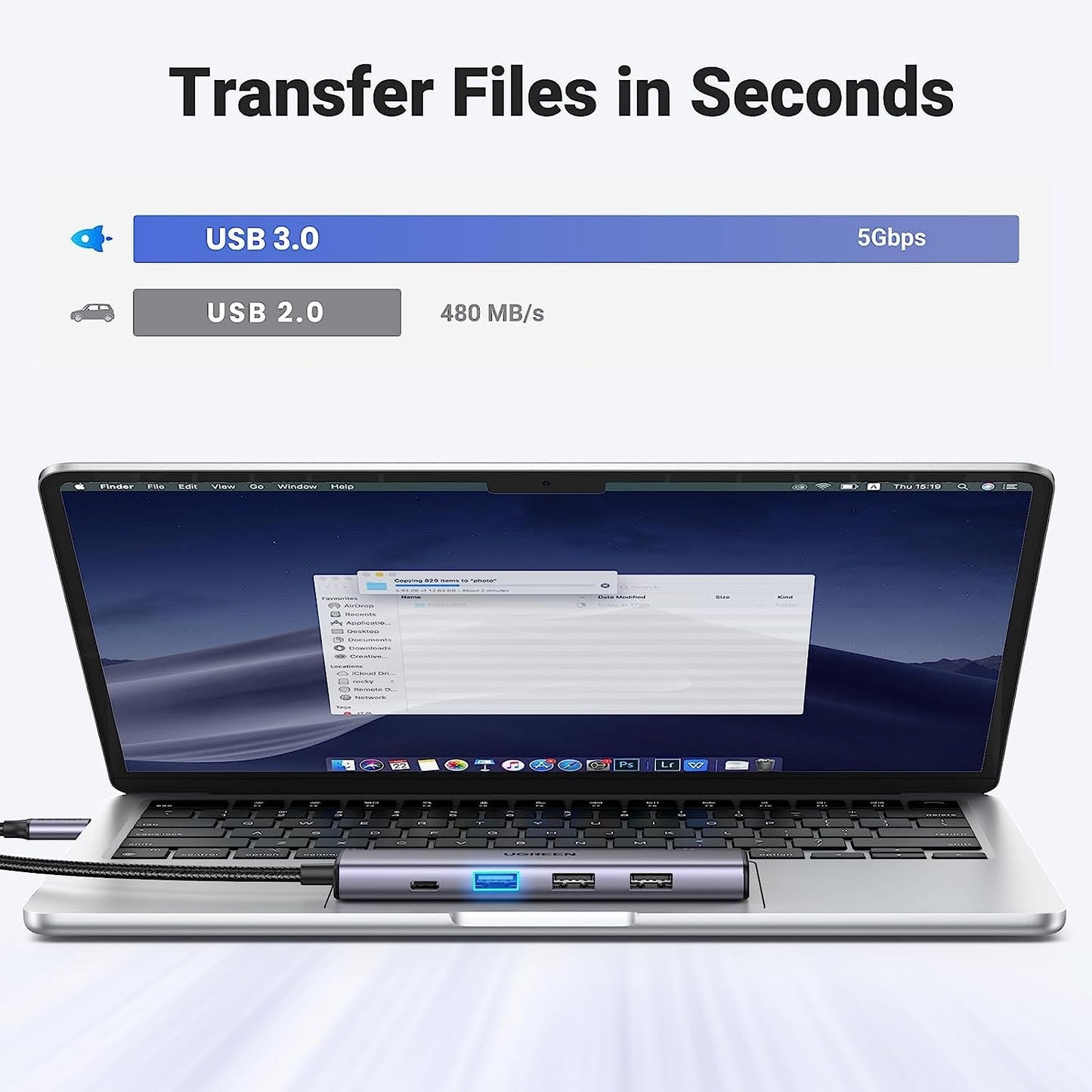 5-in-1 USB-C Hub with 4K HDMI | Streamlined Productivity - TechWiz
