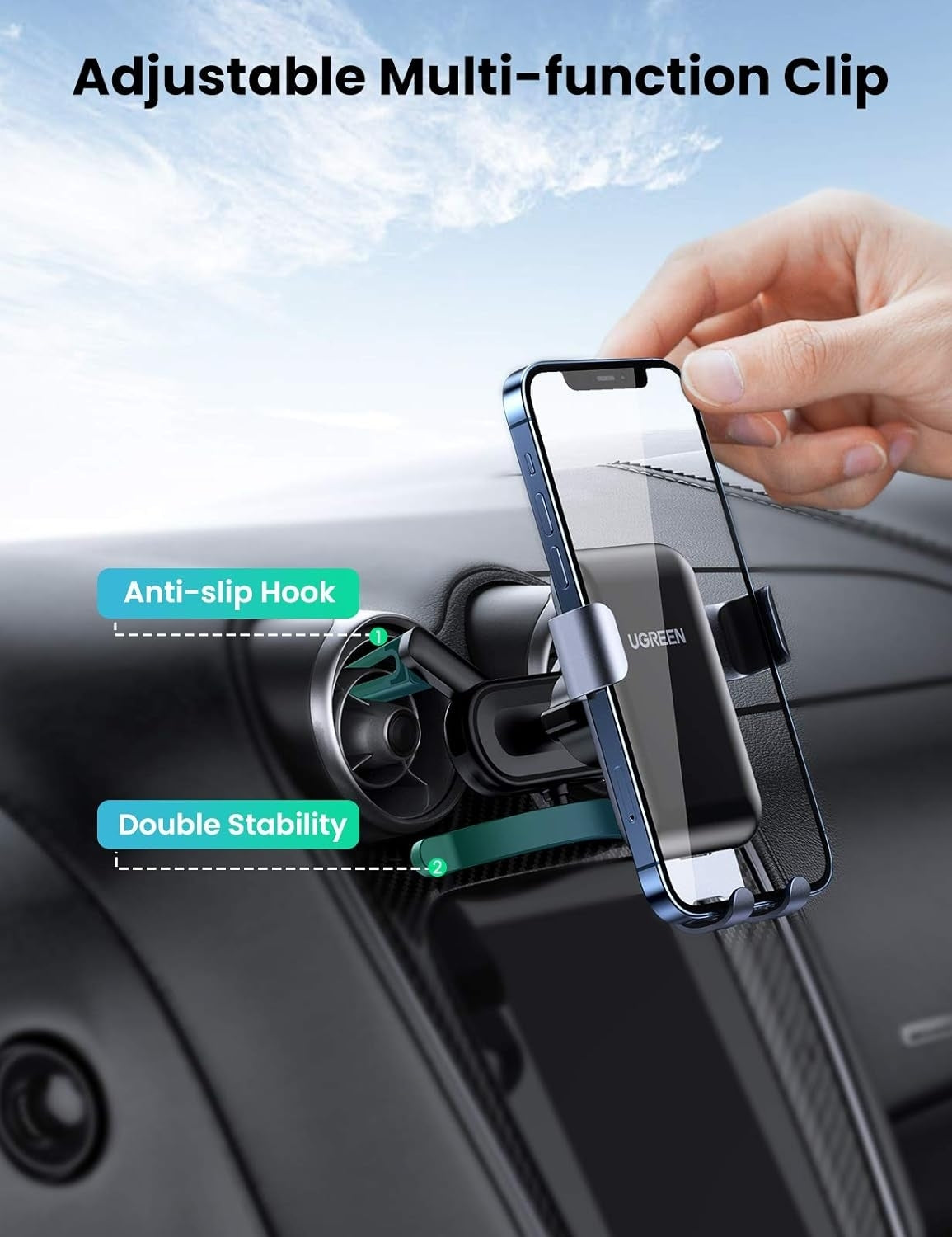 Gravity Car Air Vent Mount Phone Holder - Universal Fit for All Cars