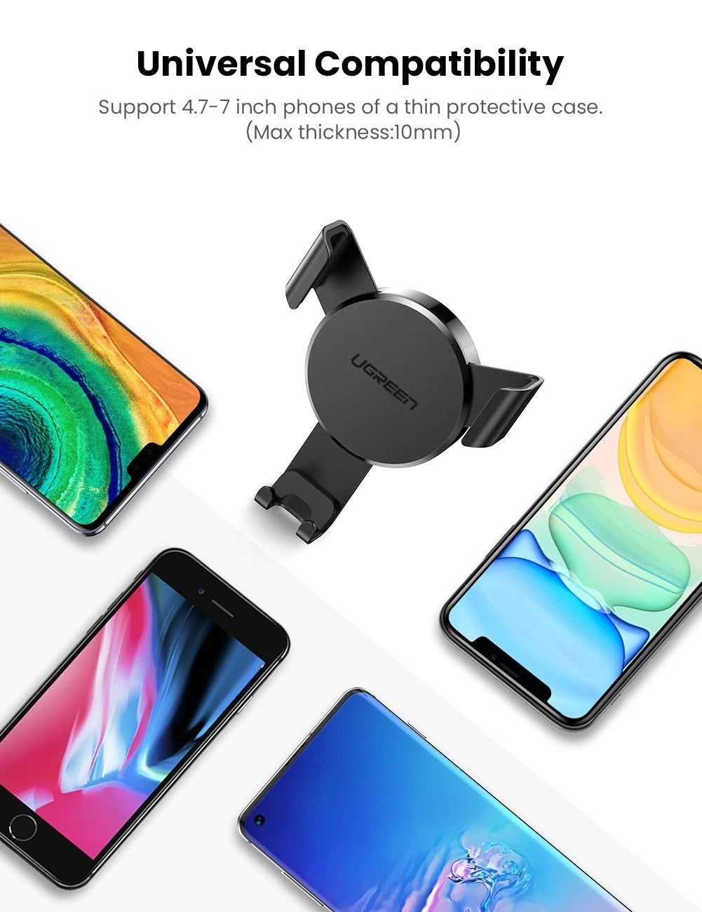 Gravity Car Phone Mount | Universal Fit | Easy Installation - AutoTech