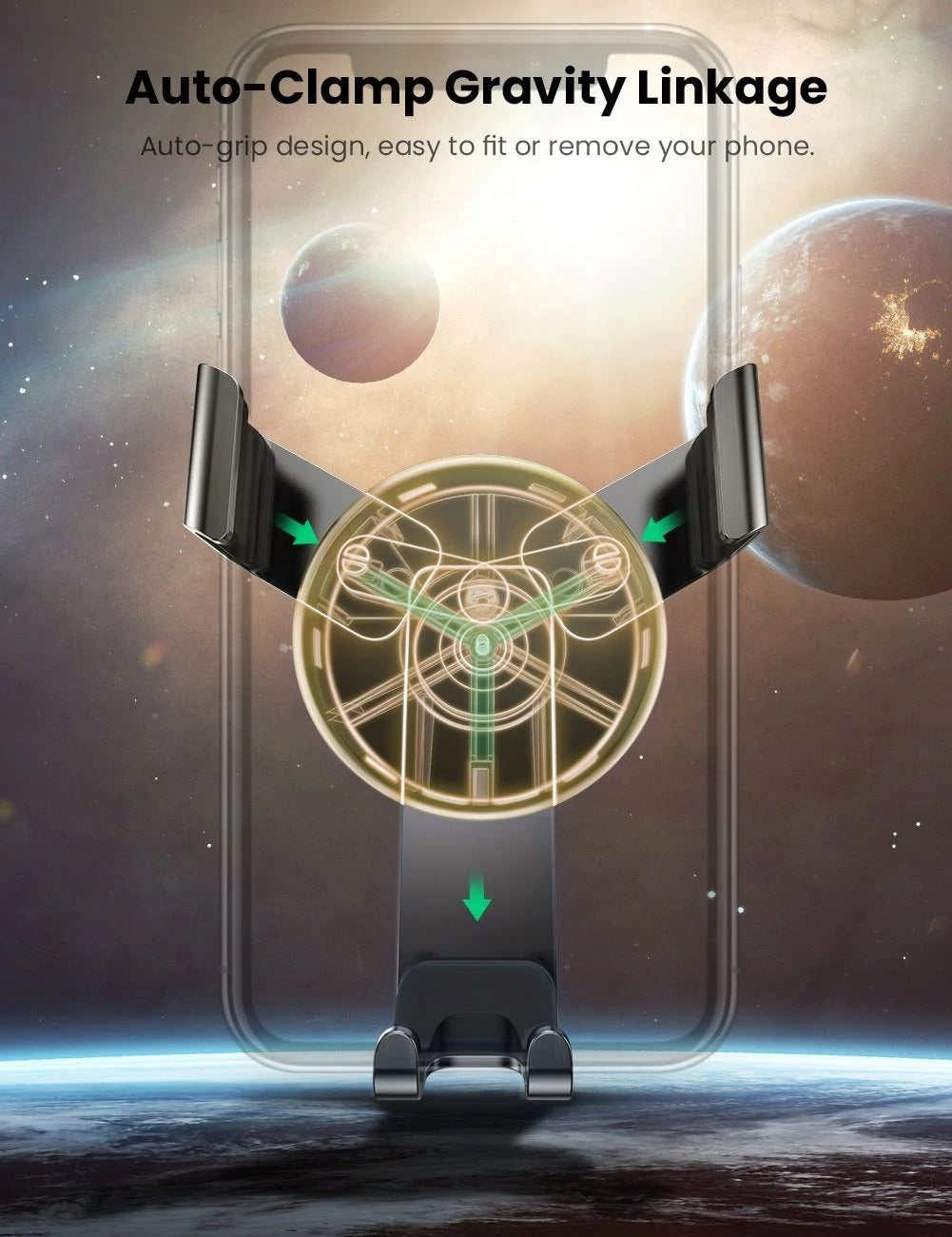Gravity Car Phone Mount | Universal Fit | Easy Installation - AutoTech