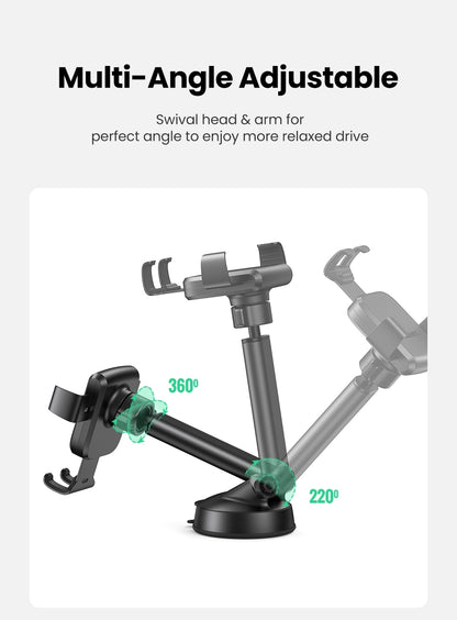 Gravity Phone Holder with Suction Cup | Car Dashboard Mount - AutoTech
