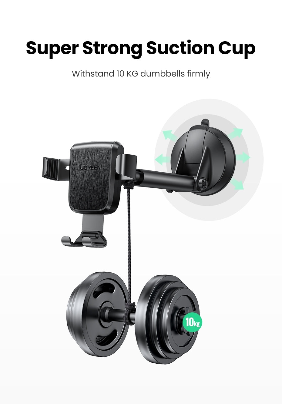Gravity Phone Holder with Suction Cup | Car Dashboard Mount - AutoTech