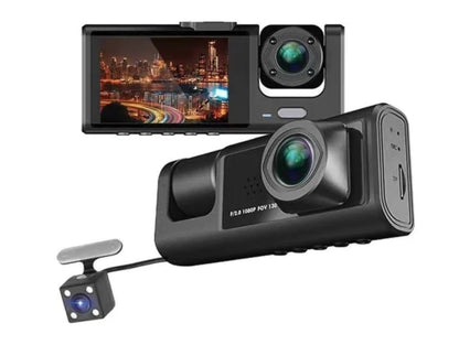 BDI C309 3 Camera Dash Cam, 1080P Front, 720P Inside, 480P Rear
