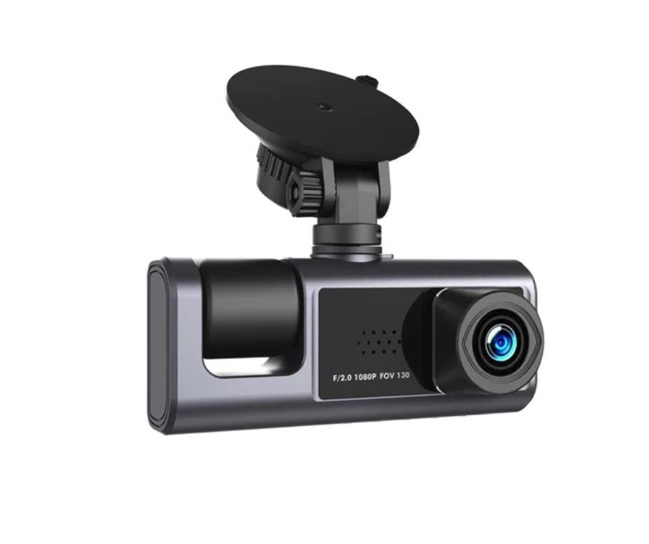 BDI C309 3 Camera Dash Cam, 1080P Front, 720P Inside, 480P Rear