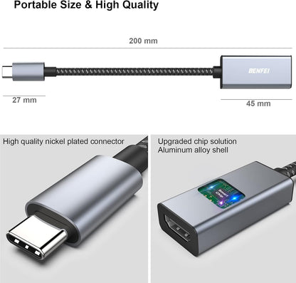 USB-C to HDMI Adapter 4K –  MacBook & iPhone 15 For USB Type-C Devices