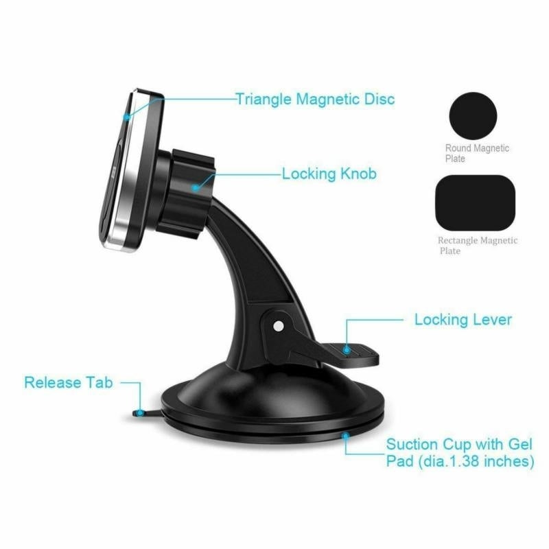 Magnetic Car Phone Mount | Adjustable Viewing Angle | Easy Installation - AutoTech