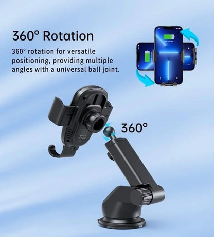 CHOETECH T203-F 15W Gravity Car Charger Mount – Dashboard & Windshield